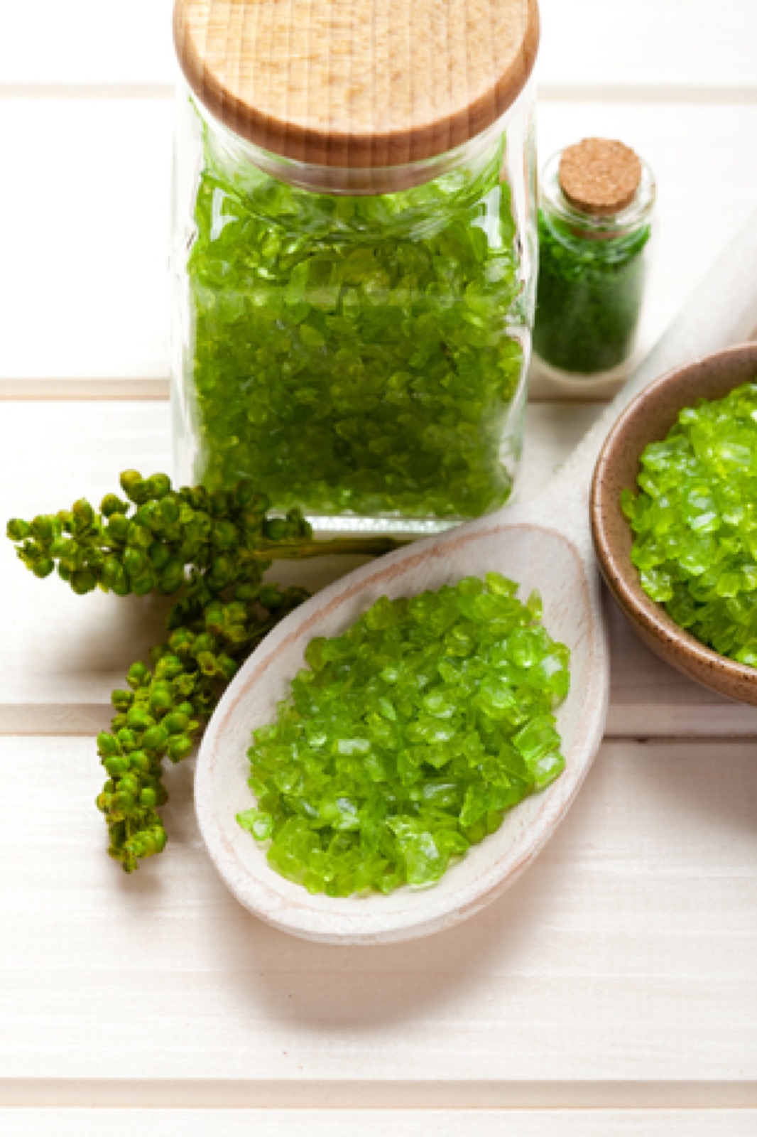 Green spa salts